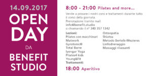 open day benefit studio pilates milano