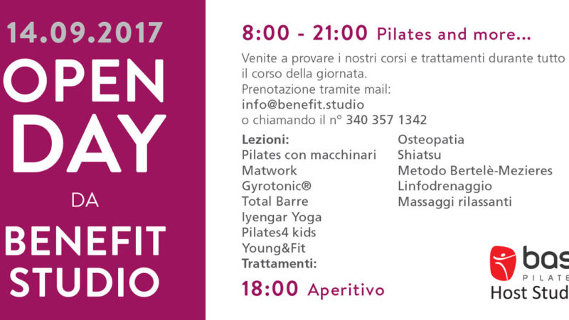 invito open Day Pilates Milano